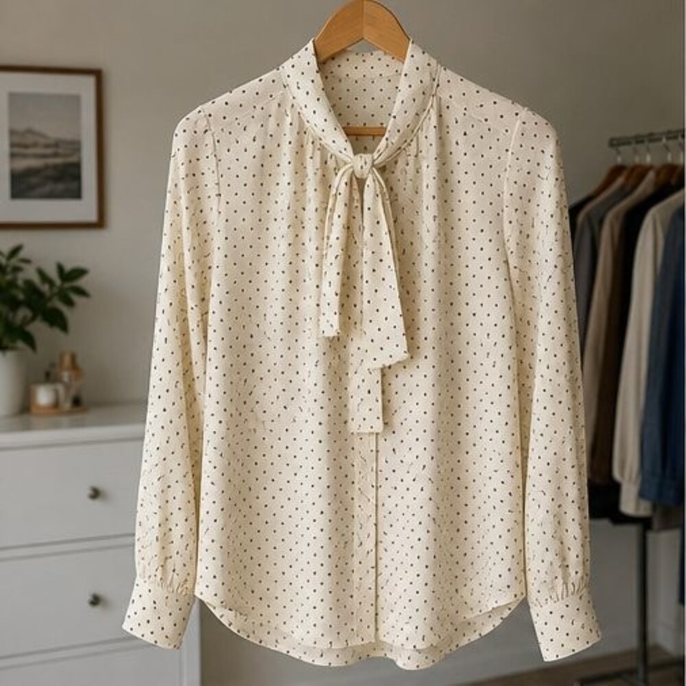 Cream Lace Trim Top